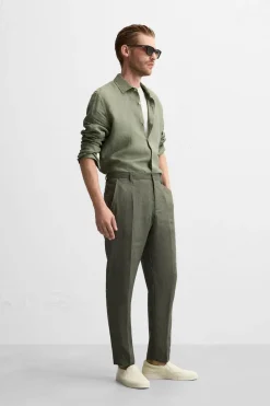 New CAMISA 100 % LINO Hombre Camisas