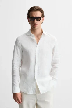 Online CAMISA 100 % LINO Hombre Camisas