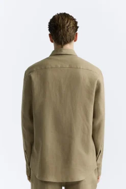 Fashion CAMISA 100% LINO Hombre Camisas