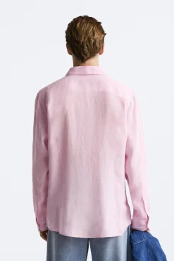 Hot CAMISA 100% LINO Hombre Camisas