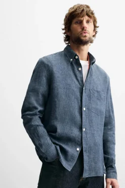 Outlet CAMISA 100% LINO Hombre Camisas