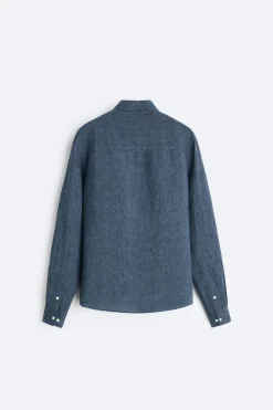 Outlet CAMISA 100% LINO Hombre Camisas