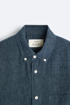 Outlet CAMISA 100% LINO Hombre Camisas