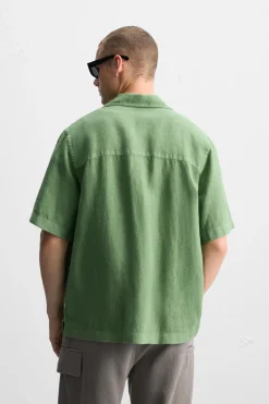 Clearance CAMISA 100% LINO Hombre Camisas