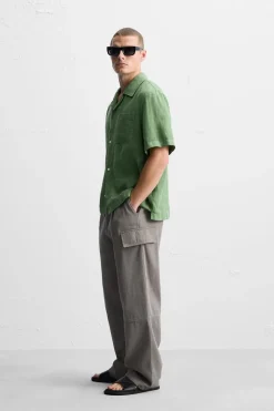 Clearance CAMISA 100% LINO Hombre Camisas