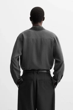 Sale CAMISA 100% SEDA Hombre Camisas