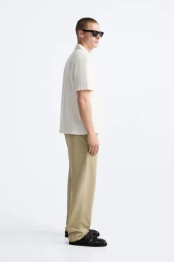 New CAMISA ALGODÓN - LINO Hombre Camisas