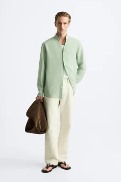 Hot CAMISA ALGODÓN - LINO Hombre Camisas