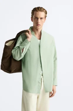 Hot CAMISA ALGODÓN - LINO Hombre Camisas