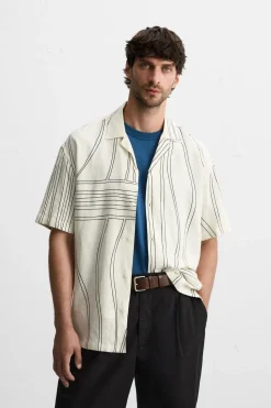 Hot CAMISA ALGODÓN - LINO Hombre Camisas