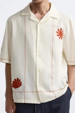 Hot CAMISA ALGODÓN - LINO BORDADOS Hombre Camisas