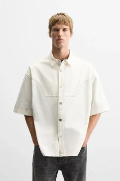 Hot CAMISA ALGODÓN - LYOCELL PESPUNTES Hombre Camisas