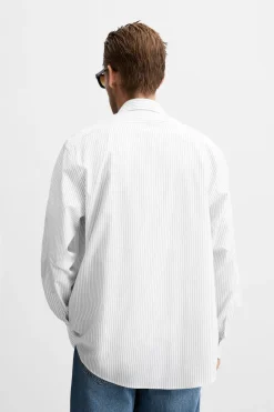 Discount CAMISA ALGODÓN - LYOCELL RAYAS Hombre Camisas