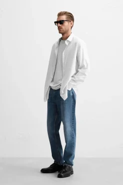 Discount CAMISA ALGODÓN - LYOCELL RAYAS Hombre Camisas