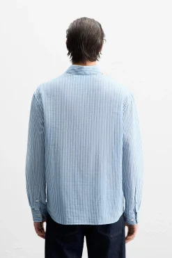 Fashion CAMISA ALGODÓN - SEDA RAYAS Hombre Camisas