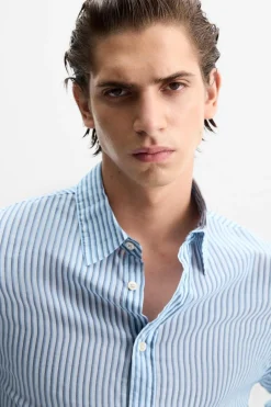 Fashion CAMISA ALGODÓN - SEDA RAYAS Hombre Camisas