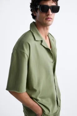 Hot CAMISA ALGODÓN BOLSILLO Hombre Camisas