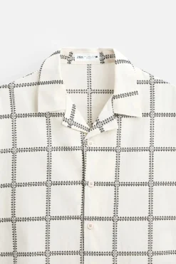 Best CAMISA BORDADO CUADROS Hombre Camisas