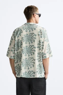 Outlet CAMISA BORDADO FLORAL Hombre Camisas