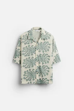 Outlet CAMISA BORDADO FLORAL Hombre Camisas