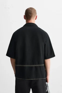 Clearance CAMISA BORDADO FLORAL Hombre Camisas