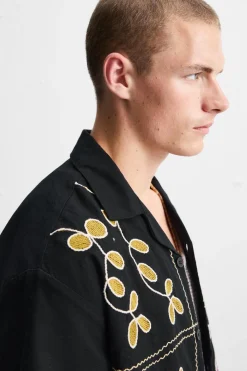 Clearance CAMISA BORDADO FLORAL Hombre Camisas