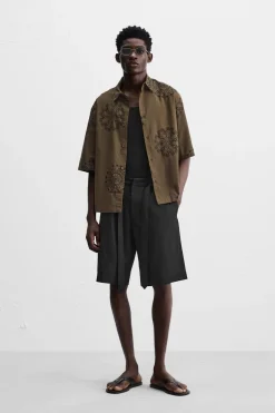 Online CAMISA BORDADO FLORAL Hombre Camisas