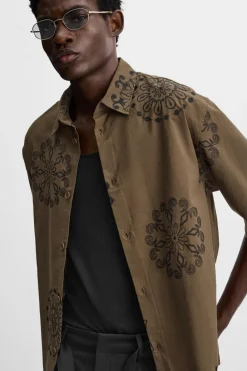 Online CAMISA BORDADO FLORAL Hombre Camisas