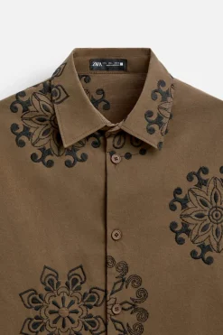 Online CAMISA BORDADO FLORAL Hombre Camisas