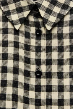 New CAMISA BORDADOS CUADRO VICHY Mujer Camisas / Blusas