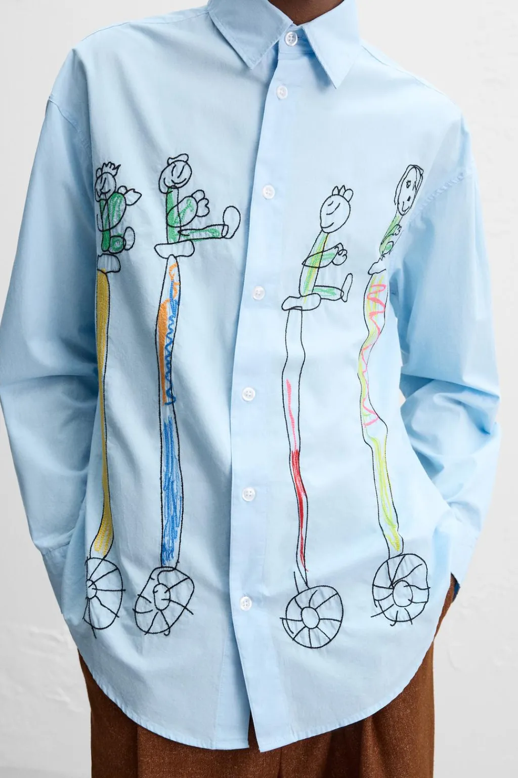 Hot CAMISA BORDADOS X HARRY LAMBERT Hombre Camisas