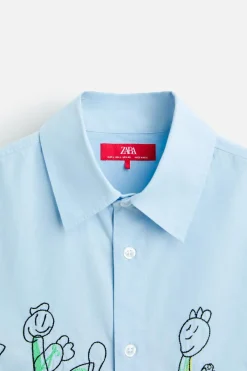 Hot CAMISA BORDADOS X HARRY LAMBERT Hombre Camisas