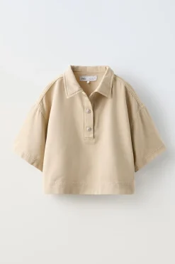 Niños ZARA 6 - 14 Años·Blusas / Camisas<CAMISA BOTONES CROP