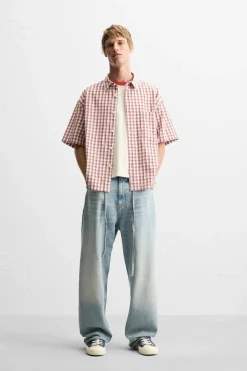 Fashion CAMISA BOXY FIT CUADROS Hombre Camisas