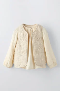 Niños ZARA 6 - 14 Años·Blusas / Camisas<CAMISA COMBINADA CHALECO BORDADO