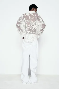 Fashion CAMISA COMBINADA DEVORÉ Mujer Camisas / Blusas