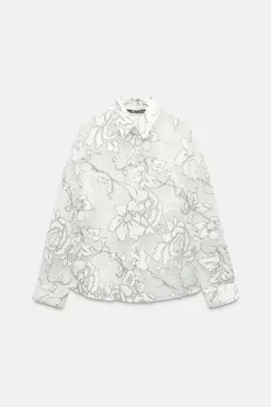 Fashion CAMISA COMBINADA DEVORÉ Mujer Camisas / Blusas