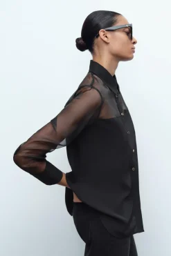 Outlet CAMISA COMBINADA ORGANZA Mujer Camisas / Blusas