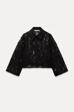 Best CAMISA CORTA ENCAJE Mujer Camisas / Blusas