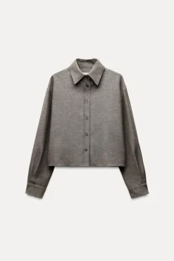 Fashion CAMISA CORTA PLIEGUE ZW COLLECTION Mujer Camisas / Blusas