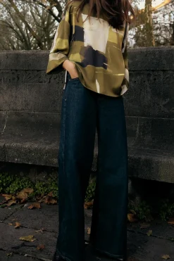 New CAMISA CREPE ESTAMPADA Mujer Tops / Bodies|Camisas / Blusas