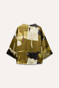 New CAMISA CREPE ESTAMPADA Mujer Tops / Bodies|Camisas / Blusas