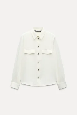 Hot CAMISA CREPE HOMBRERAS Mujer Camisas / Blusas