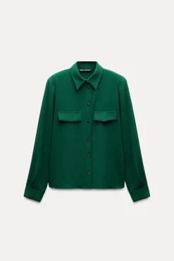 New CAMISA CREPE HOMBRERAS Mujer Camisas / Blusas