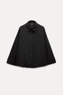 Online CAMISA CREPE MANGA VUELTA Mujer Camisas / Blusas