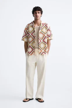 Sale CAMISA CROCHET GEOMÉTRICO Hombre Camisas