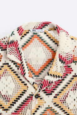 Sale CAMISA CROCHET GEOMÉTRICO Hombre Camisas