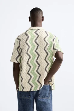 Best CAMISA CROCHET GEOMÉTRICO Hombre Camisas