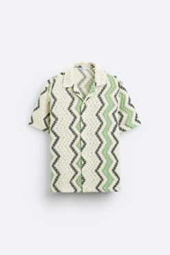 Best CAMISA CROCHET GEOMÉTRICO Hombre Camisas