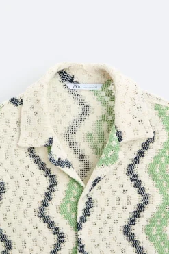 Best CAMISA CROCHET GEOMÉTRICO Hombre Camisas